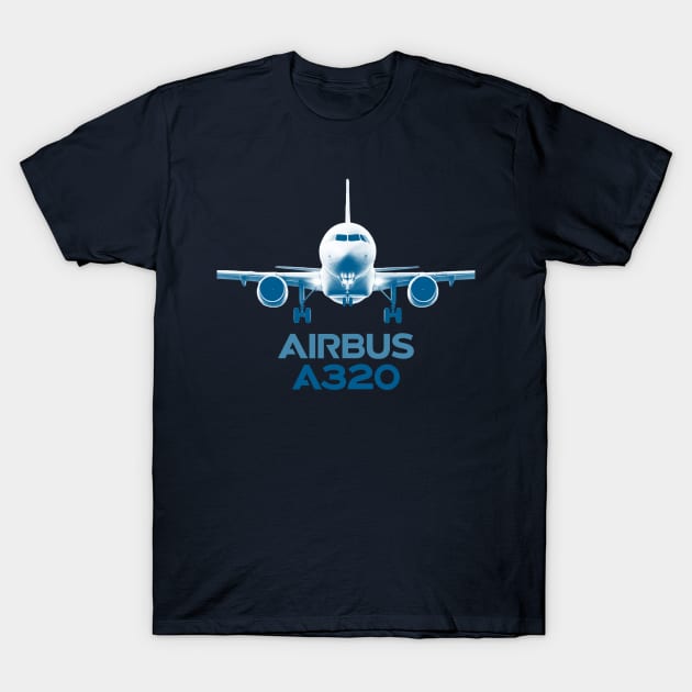 A320 front view T-Shirt by Caravele